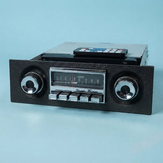 XW XY GT GS FALCON FAIRMONT SUPERFRINGE DUMMY RADIO FACE + BRACKETS - BLACK