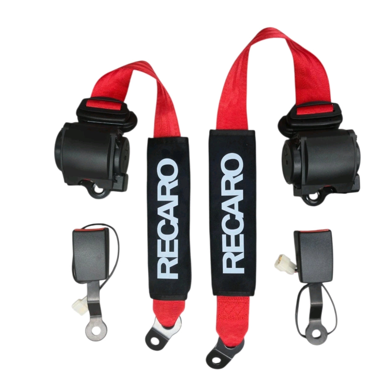 Porsche Reproduction Red Seat Belt Kit 996 997 Turbo Carrera 4S GT2 GT3 RS with Recaro Pads
