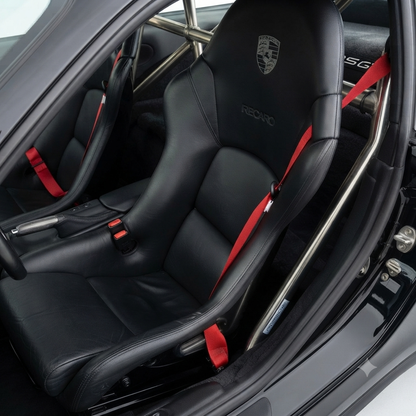 Porsche Reproduction Red Seat Belt Kit 996 997 Turbo Carrera 4S GT2 GT3 RS with Recaro Pads