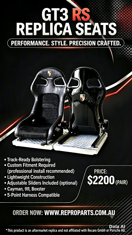 Porsche Race Seats 996 997 GT2 GT3 RS Turbo Carrera Reproduction  - Pair