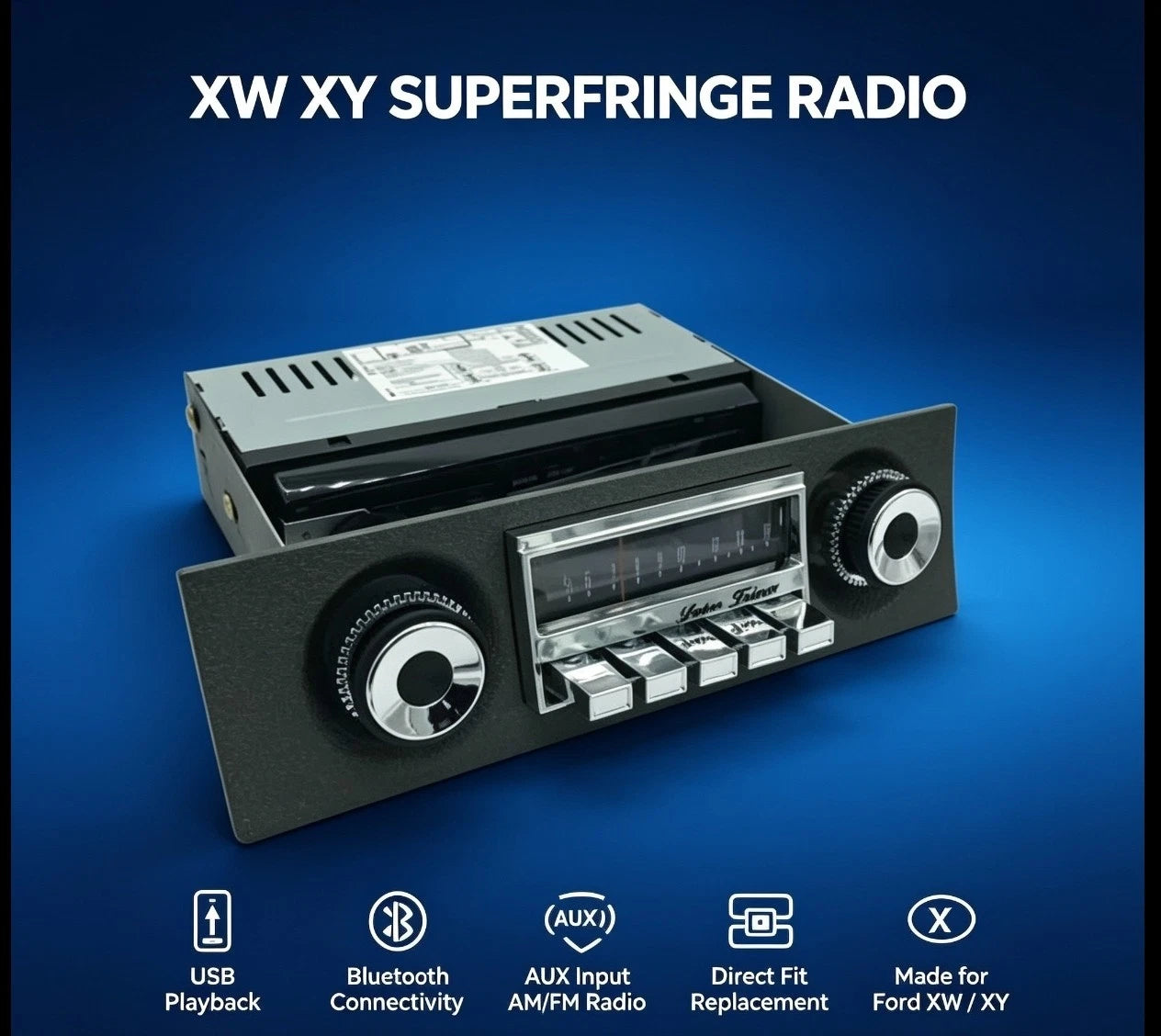 Brand New USB Radio - Dummy Face XW XY SUPERFRINGE BLACK GS GT FALCON FAIRMONT