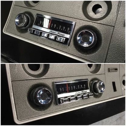 XW XY GT GS FALCON FAIRMONT SUPERFRINGE RADIO FACE + BRACKETS - ARGENT HO 351