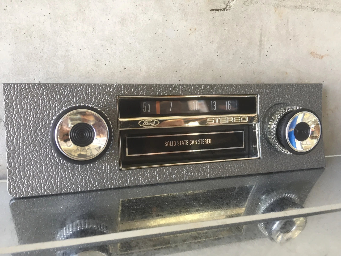 FORD XW XY GT GS FALCON 8 TRACK DUMMY FACE + BRACKETS - ARGENT SILVER