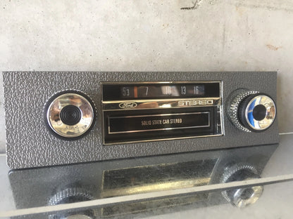 FORD XW XY GT GS FALCON 8 TRACK DUMMY FACE + BRACKETS - ARGENT SILVER