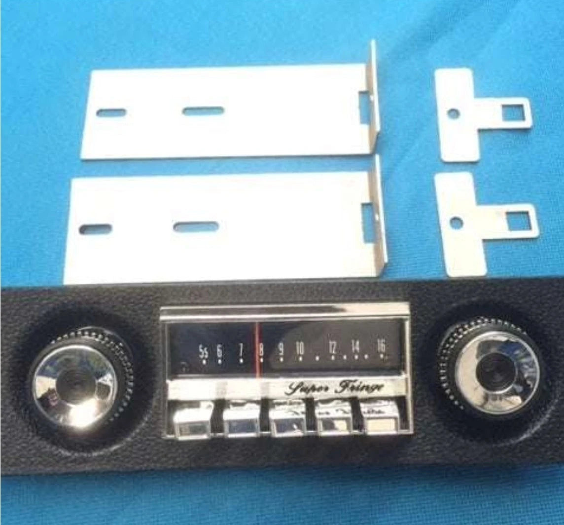 XW XY GT GS FALCON FAIRMONT SUPERFRINGE DUMMY RADIO FACE + BRACKETS - BLACK