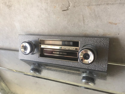 FORD XW XY GT GS FALCON 8 TRACK DUMMY FACE + BRACKETS - ARGENT SILVER