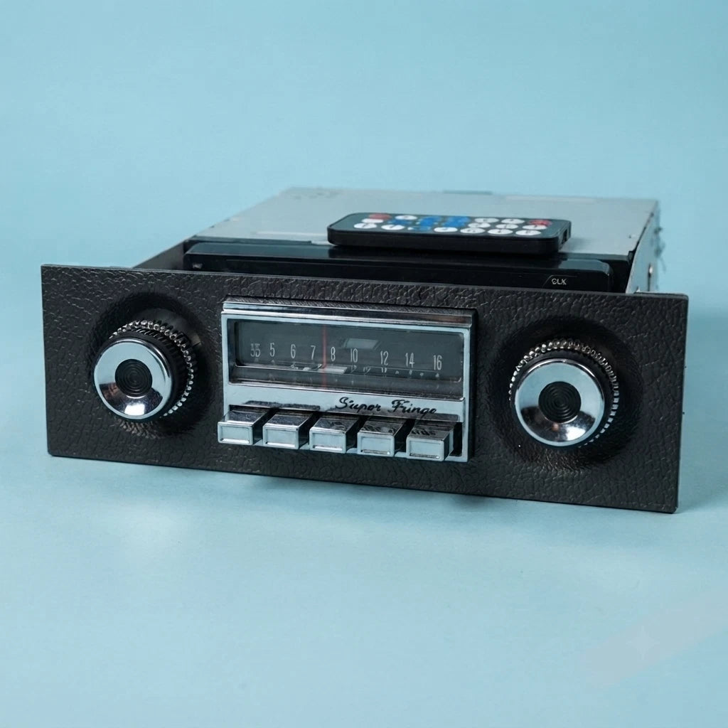 XW XY GT GS FALCON FAIRMONT SUPERFRINGE DUMMY RADIO FACE + BRACKETS - BLACK