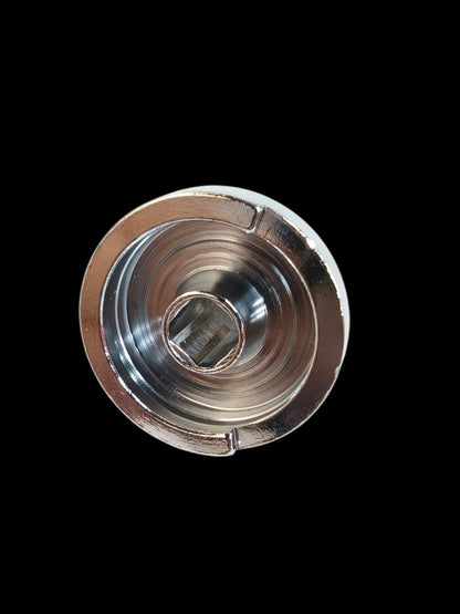 MERCEDES R 107 CONVERTIBLE HARDTOP CHROME ROOF LATCH NUT CAPS 450SL 380SL 560SL